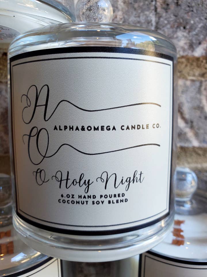 Noche Santa 6 oz Mezcla de Coco y Soja para venta al por mayor de Alpha & Omega Candle Co.