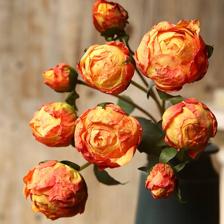 ACNITE(We cover U.S. import duties) - Wholesale Artificial flowers - Artificial red rose flower bunch faux white flower bouquet 9