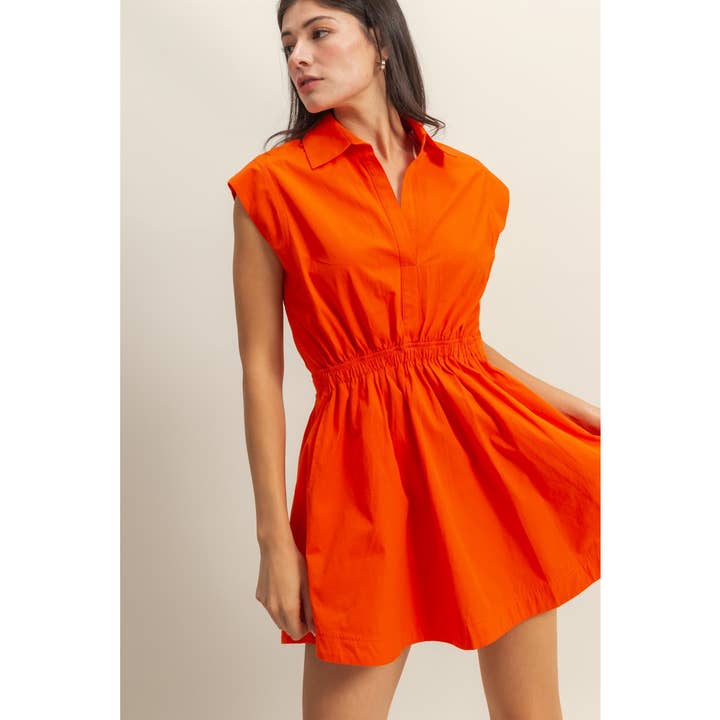 HYFVE - Wholesale Dress - Women's - DZ25C151-Flirty Collared Mini Dress