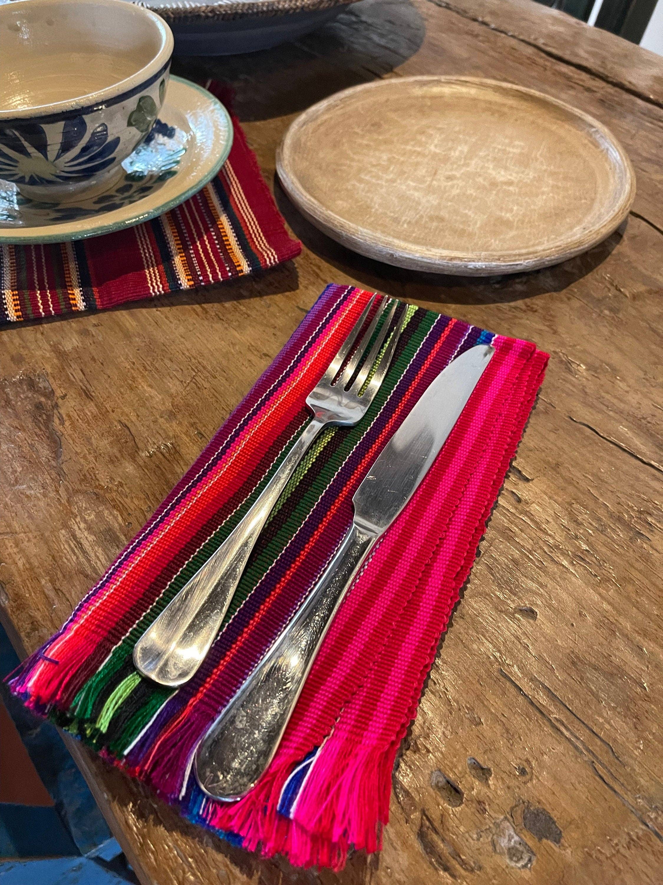 GUATEARTISAN – Engroshandel Middags- og stofserviet – Håndvævede farverige tortillaindpakninger/kludservietter4