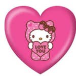 Hello Kitty LOVE YOU MUCH - Cloud Pillow for wholesale by The Northwest Group