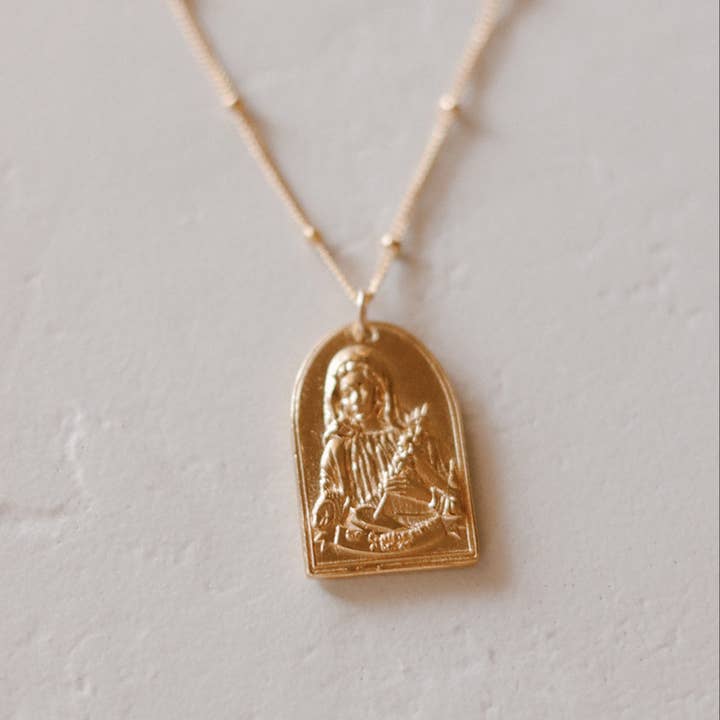 Naomi's Happy Place Shop - Wholesale Pendant/Charm Necklace - St. Catherine of Sweden Necklace3