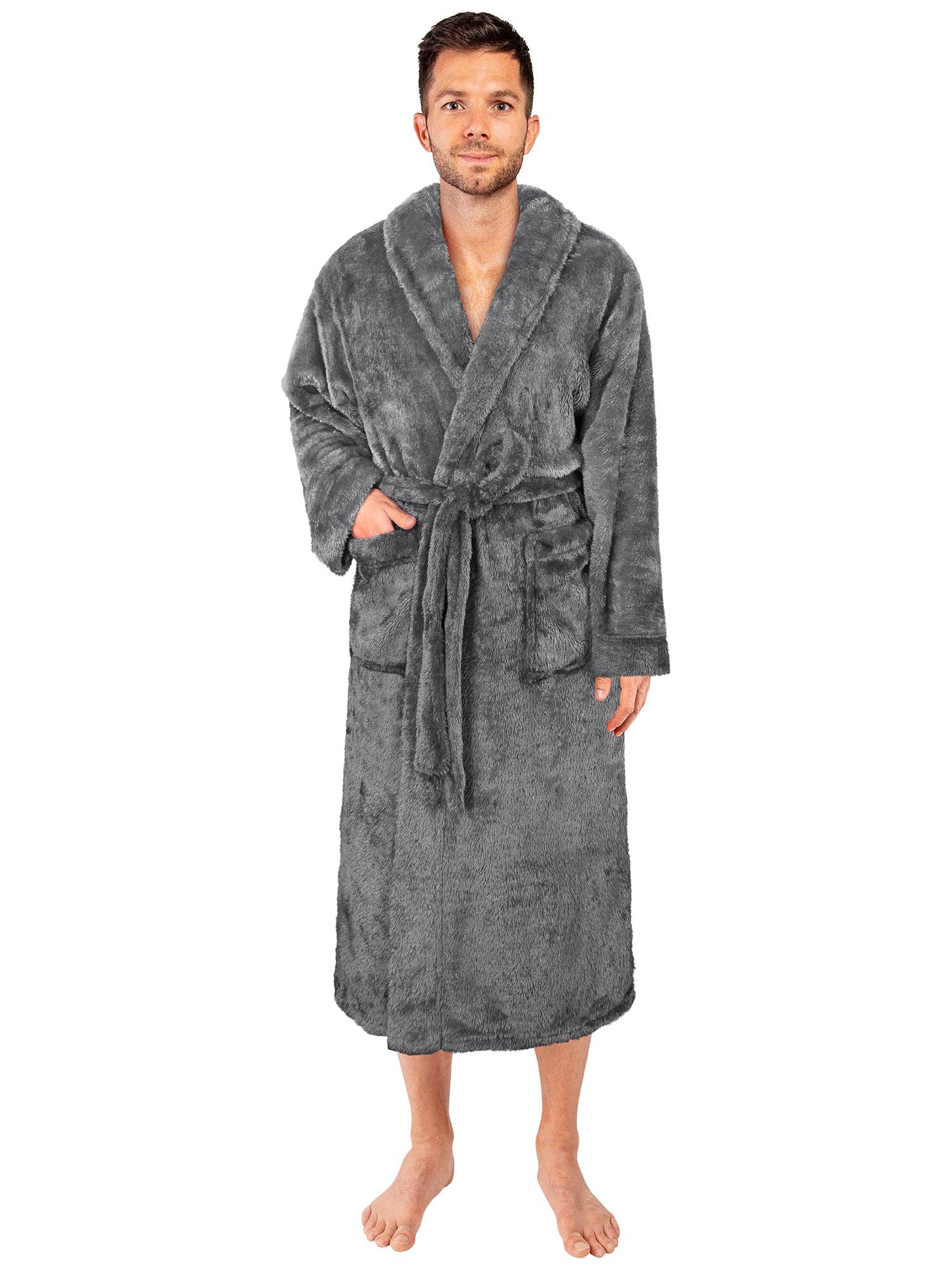Pavilia - Wholesale Robe - Men's - Men's Sherpa Fluffy Robe1