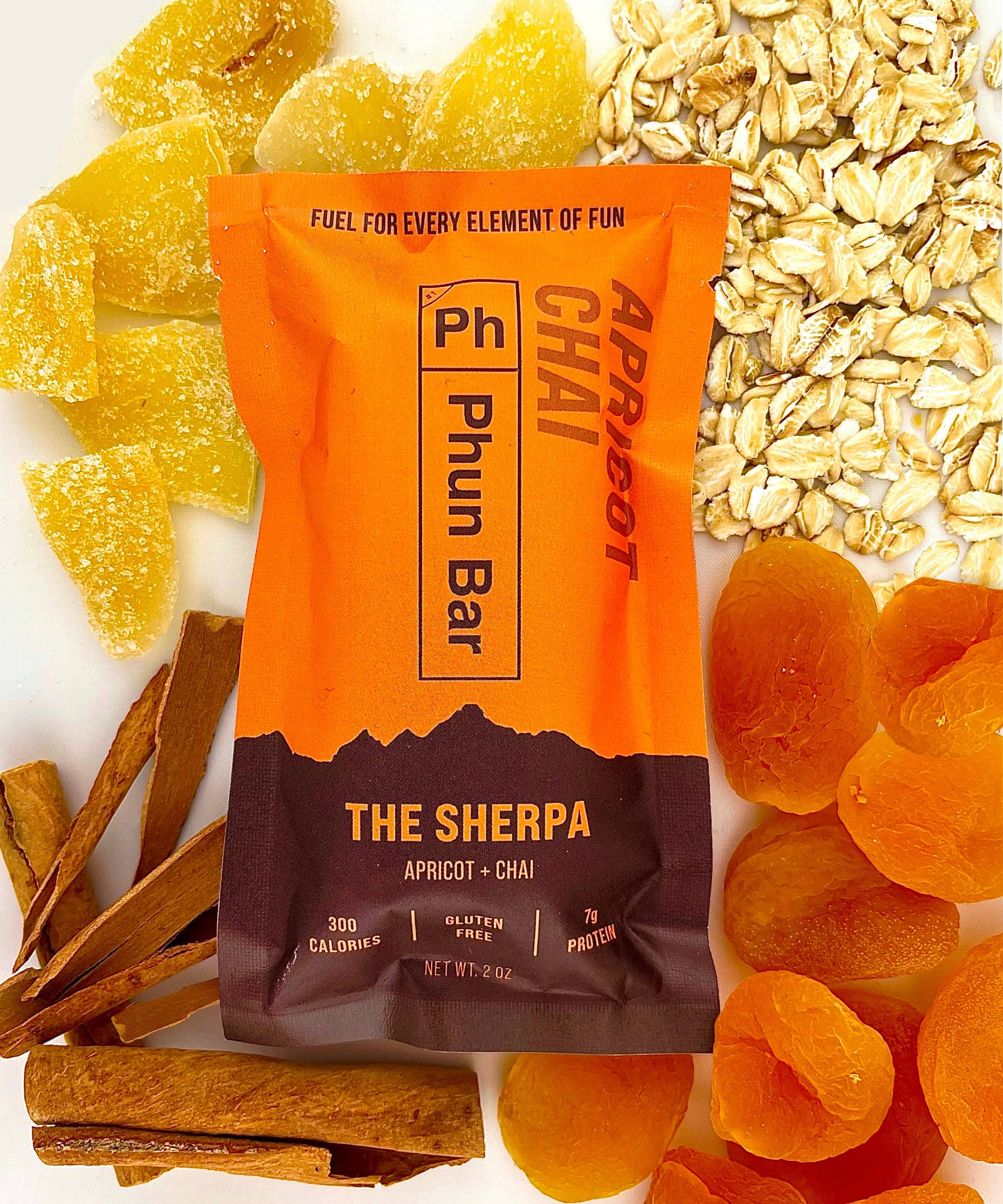 Phun Bar - Wholesale Snack bar - Apricot+Chai "The Sherpa"