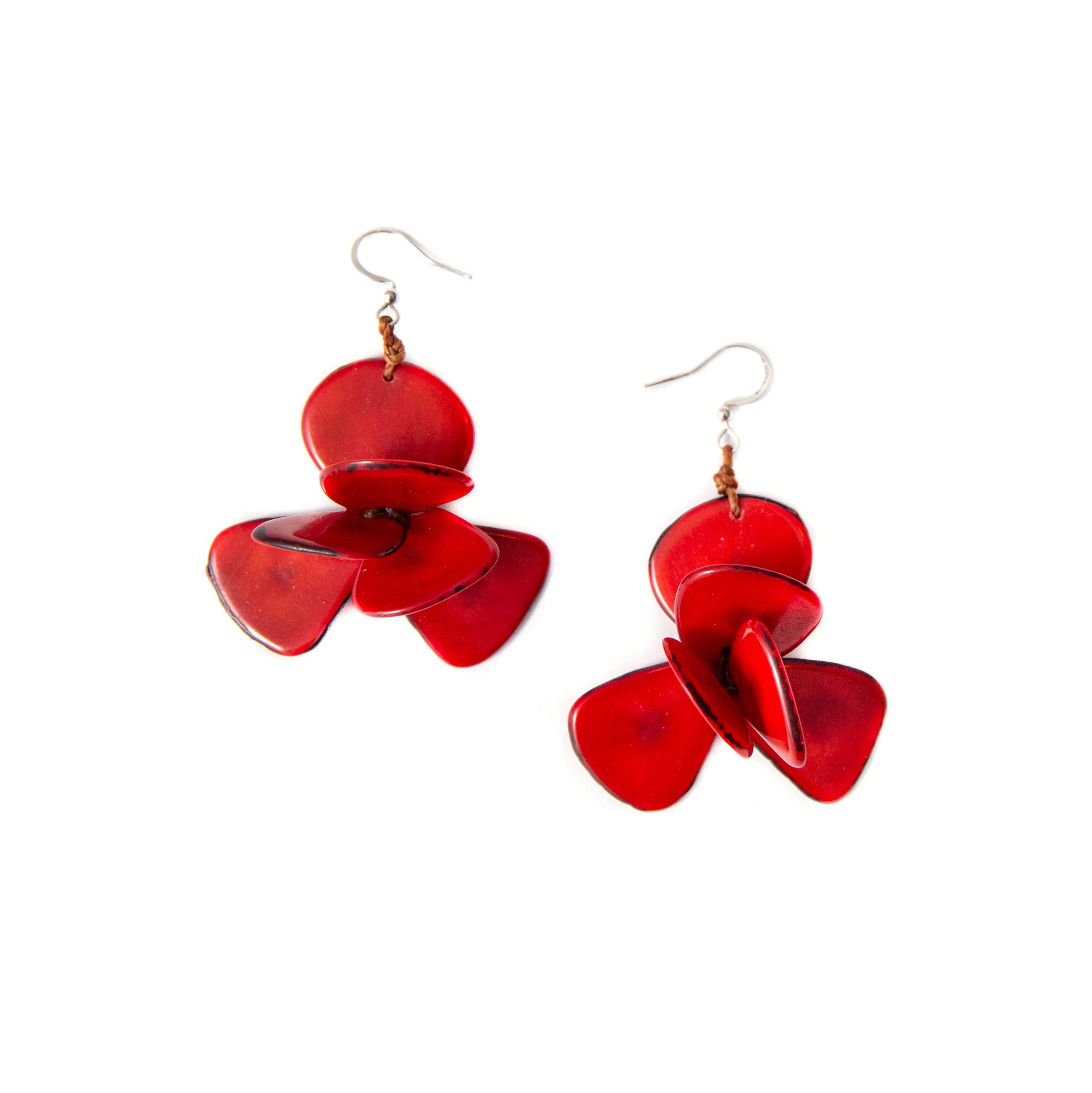 Organic Tagua Jewelry - Vente Boucles d'oreilles pendantes - Boucles d'oreilles Florence19