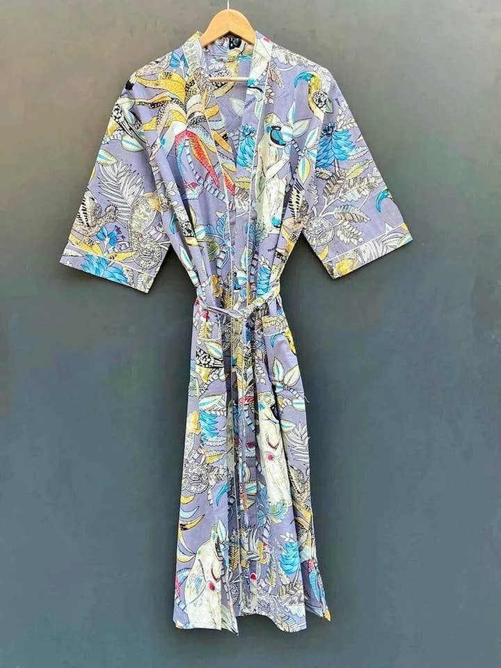 bhavnas boutique - Wholesale Kimono - Women's - Monkey Print Women Kimono, Free Size Dressing Gown