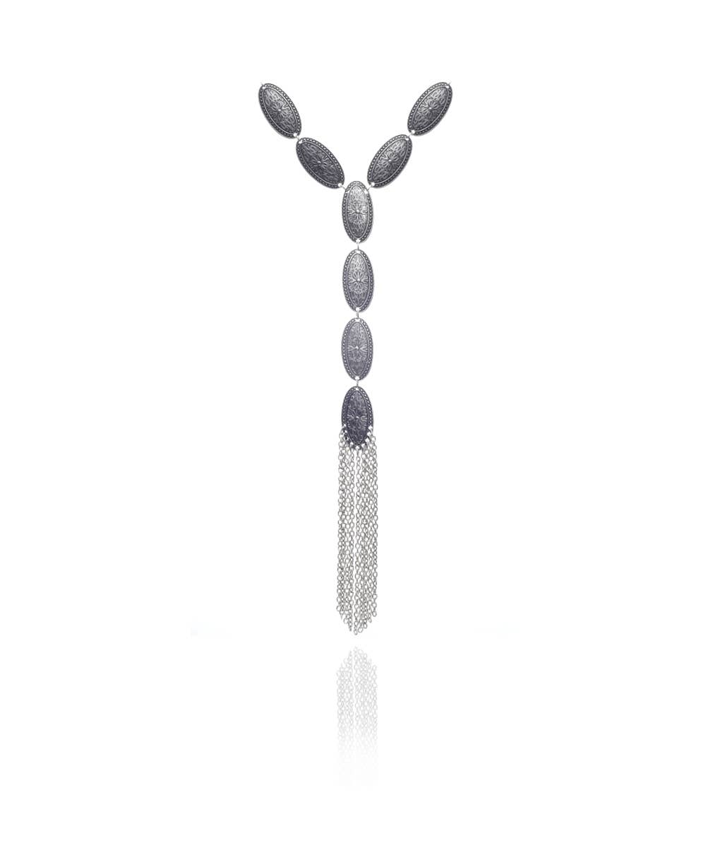 AVENS - Wholesale Y-Neck/Lariat Necklace - Silver Plated Bohemian Design Necklace4