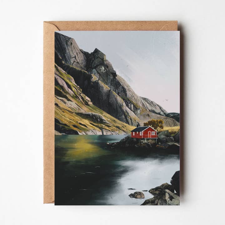 Drifting By, Cosy Cottage Greeting Cards for wholesale by Sara Willia Landscapes