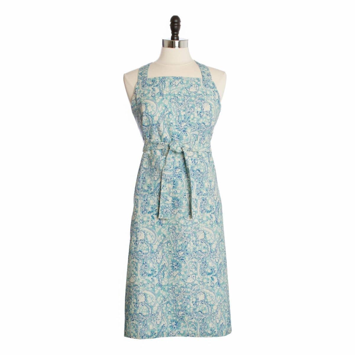 Couleur Nature - Wholesale Apron - La Mer Aqua Apron2