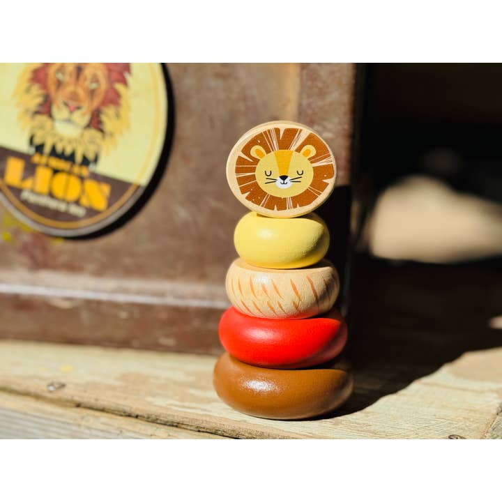 ToysLink - Wholesale Wood toy – Child - Wooden Mini Safari Animal Stacking Toy6