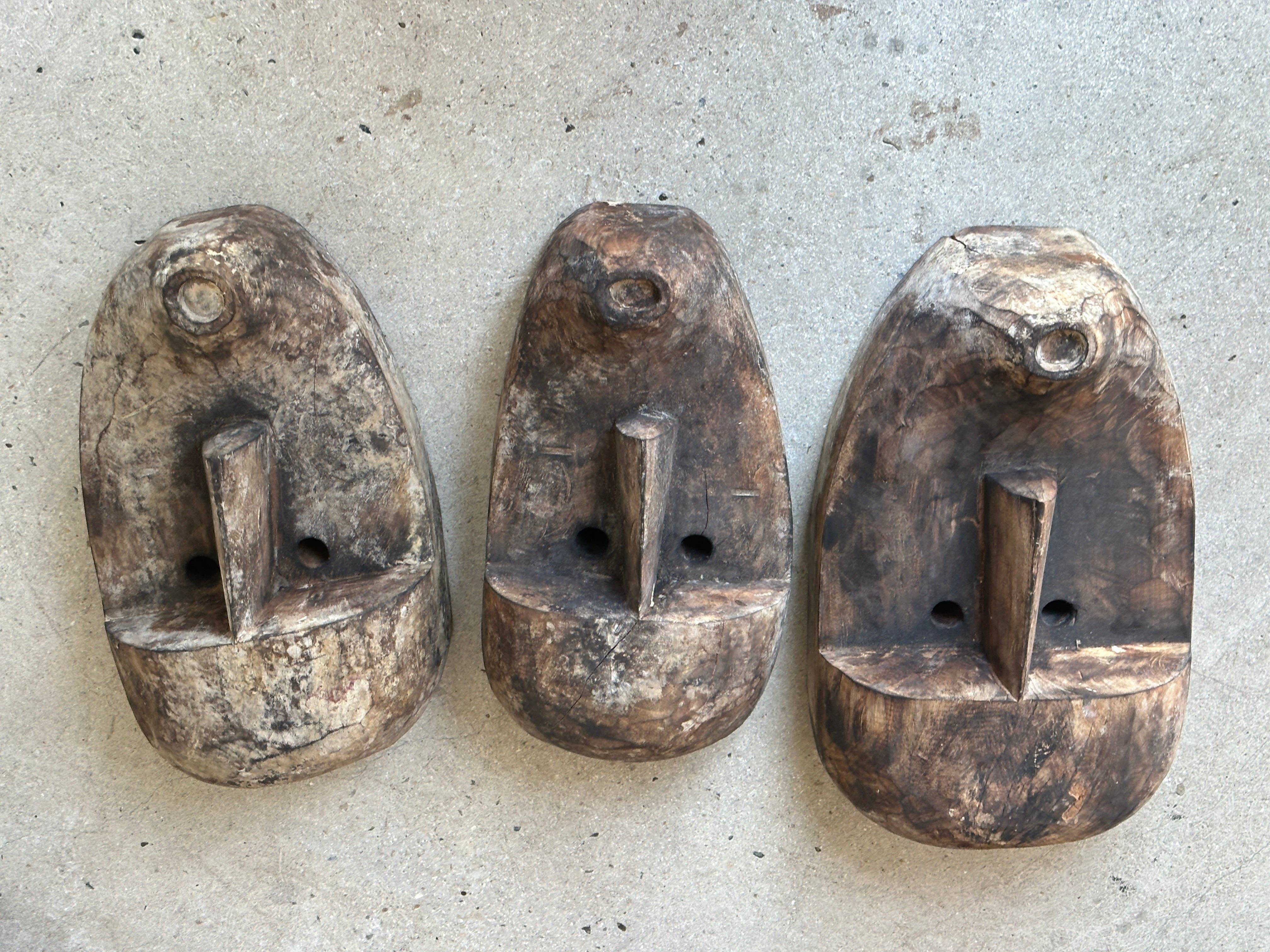 Office Objets – wholesale Skulptur – Stor Timor-mask i patinerat trä, höjd ca 50 cm (3 stycken)17