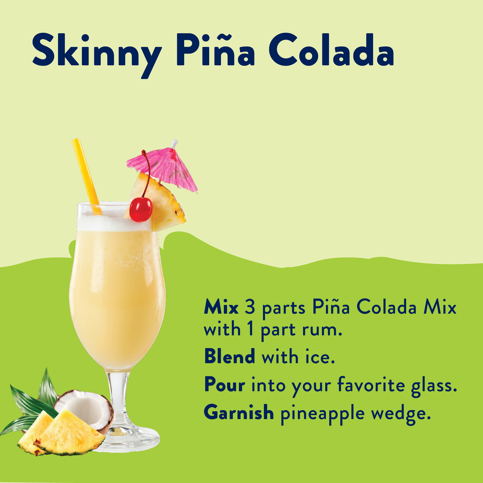 Jordan's Skinny Mixes - Wholesale Cocktail Mix/Syrup - Pina Colada Mix - Skinny Mixer3
