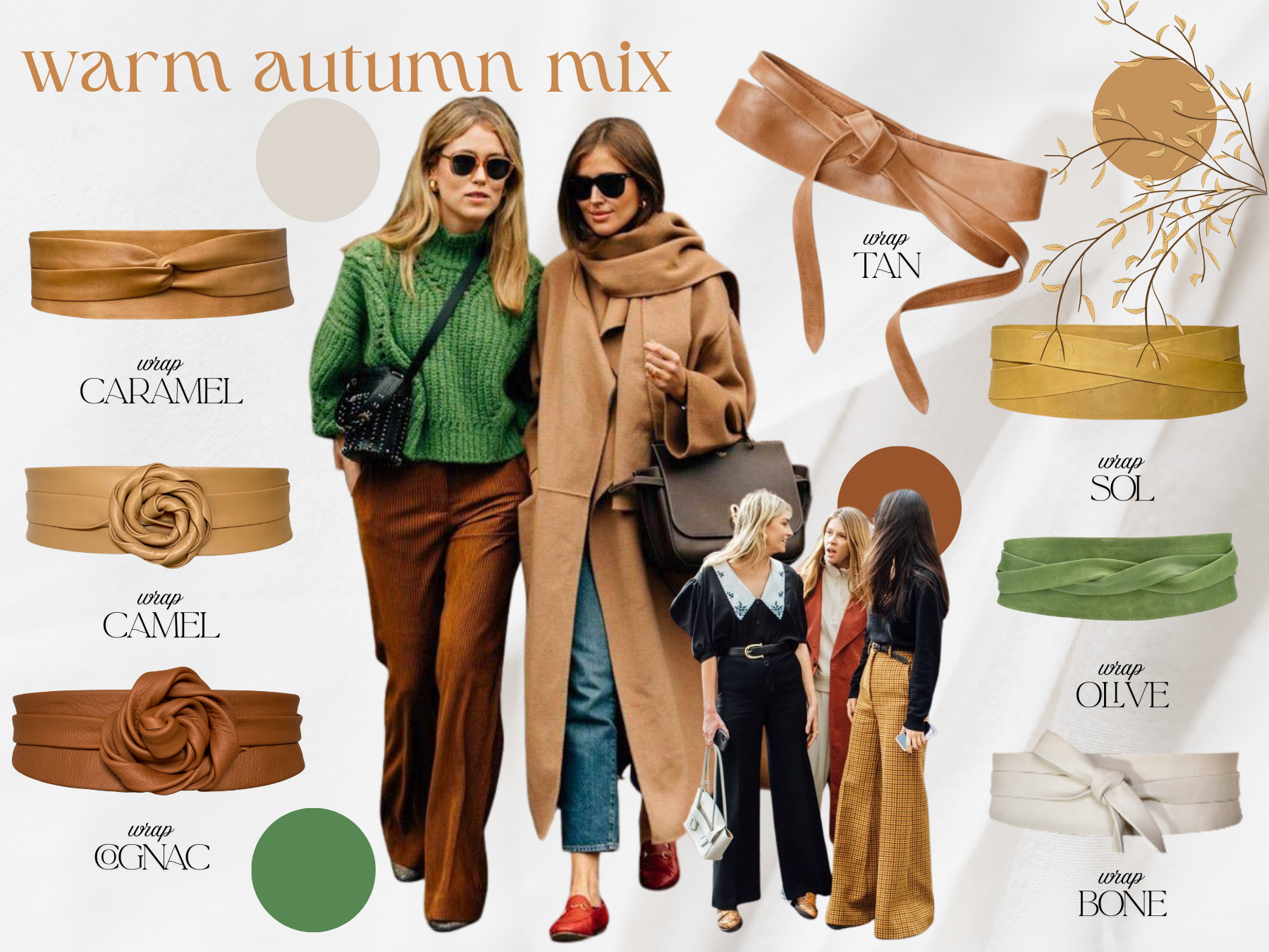 ADA Collection Belts - Wholesale Belt - Women's - Wrap Belt - Golden Camel1