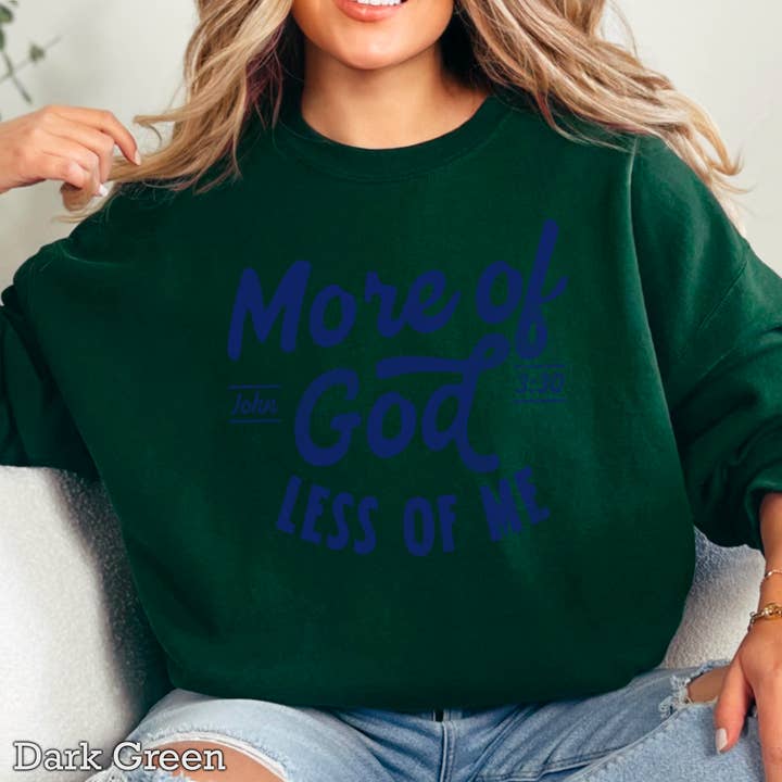 Shoppe SHC - Wholesale Graphic Sweatshirt - Women's - More Of God Christian Graphic Sweatshirt|Gildan3