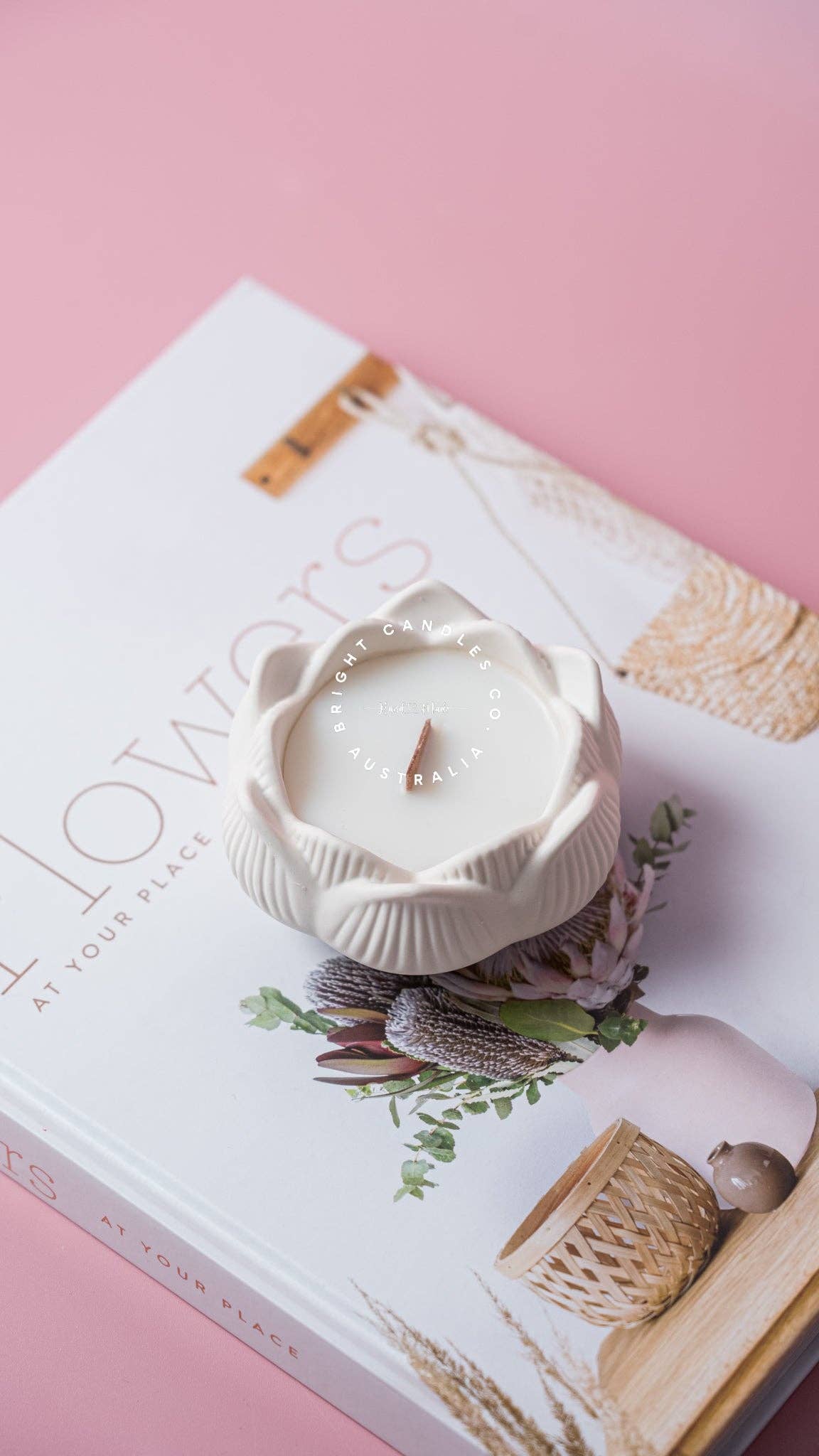 Bright Candles Co. – Vela em jarro/copo por atacado – Vela de Vaso Perfumada Lotus4