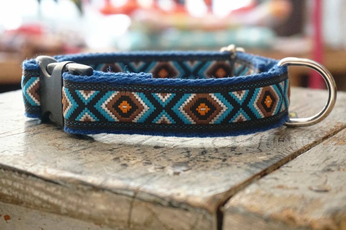 hundsfutter - Wholesale Pet Collar - Dog - Dark navy blue design necklace and strap set1