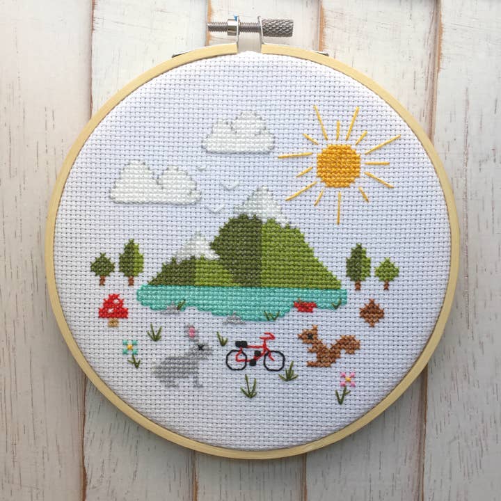 Stor Udendørs Tælles Cross Stitch DIY KIT for engroshandel hos Spot Colors