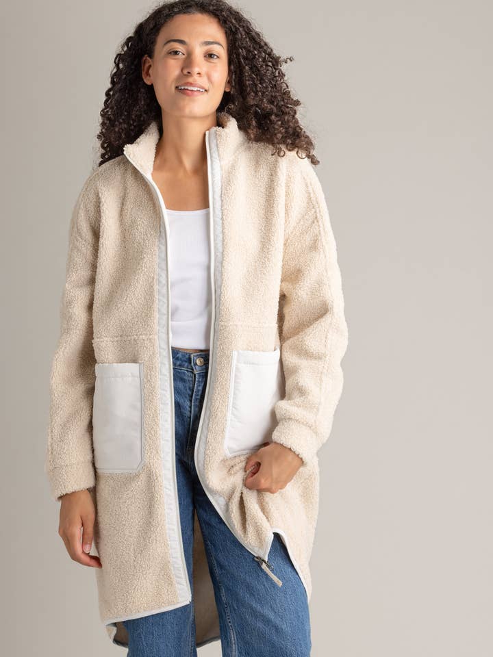 Women's Cori Boucle Long Coat for wholesale by LIV Outdoor