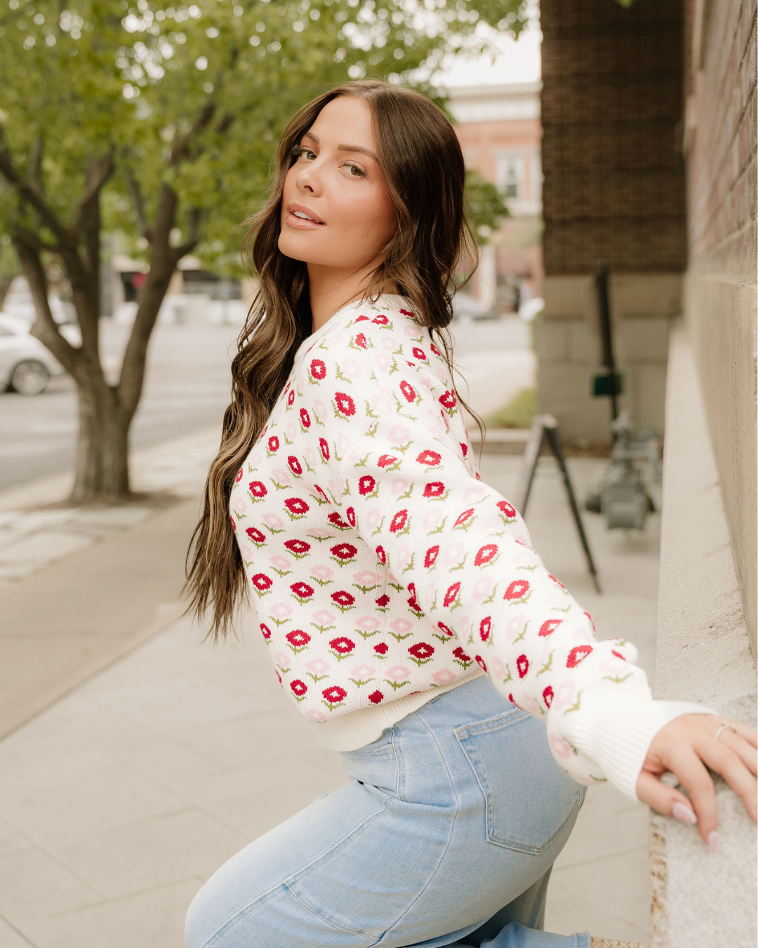 Indie & Co. | Women's Apparel - Wholesale Knit Sweater - Women's - Savannah Floral Sweater | Crew Neck Sweater | Knit Sweater2