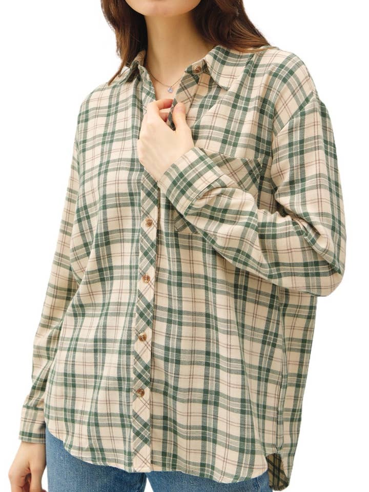 Green Shade Palid Shirts for wholesale by Vanilla Monkey