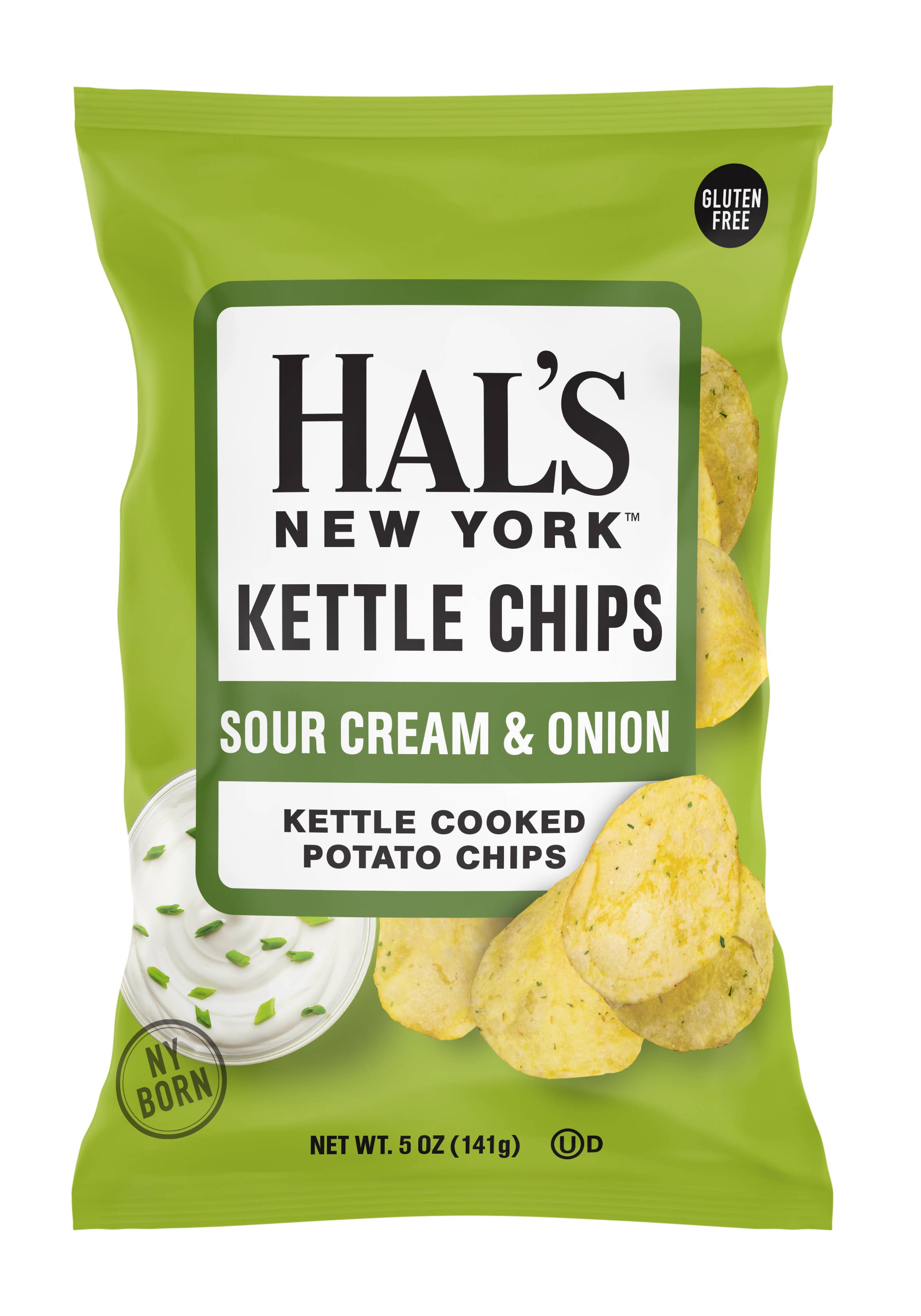 Oasis Snacks - Vendita all'ingrosso Patatine - Patatine Fritte Kettle Cooked di New York di Hal, 142g5