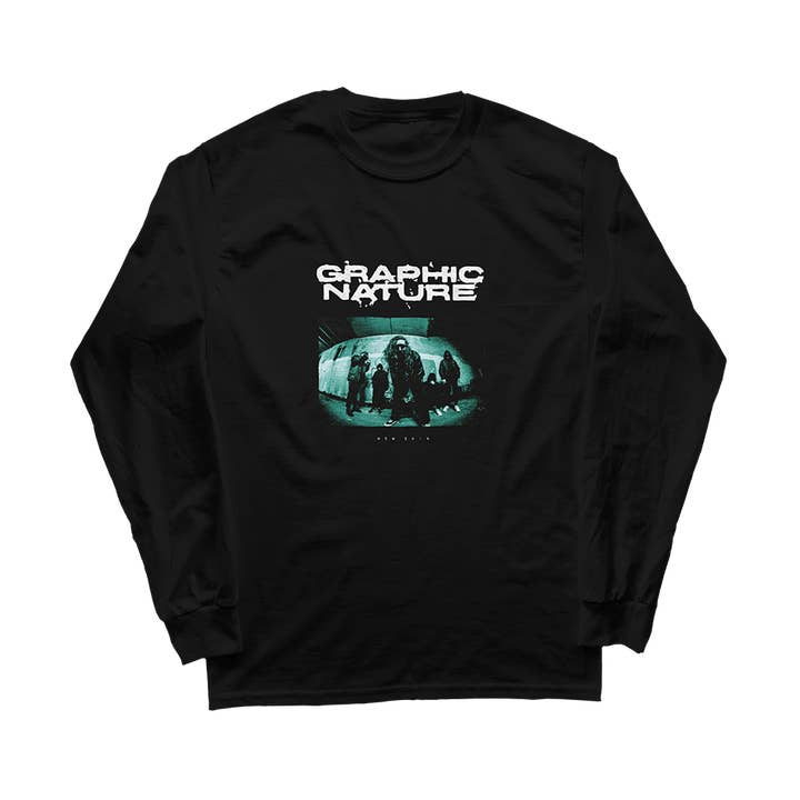 Nuova maglia a maniche lunghe Picture Black for wholesale by Rude Records