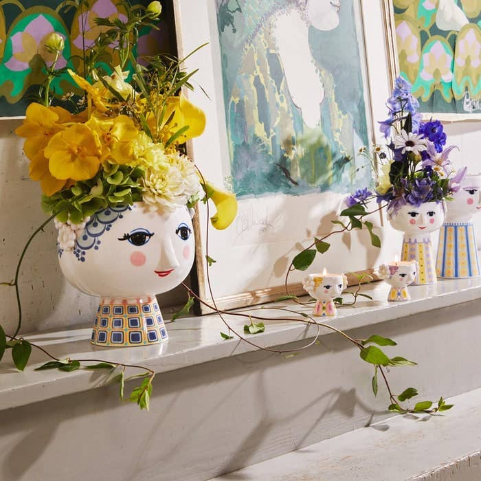 Danish Design Collective - Wholesale Plant Pot - Bjørn Wiinblad - Eva - 8.3" Short Base 3D Plant Pot - Blue3