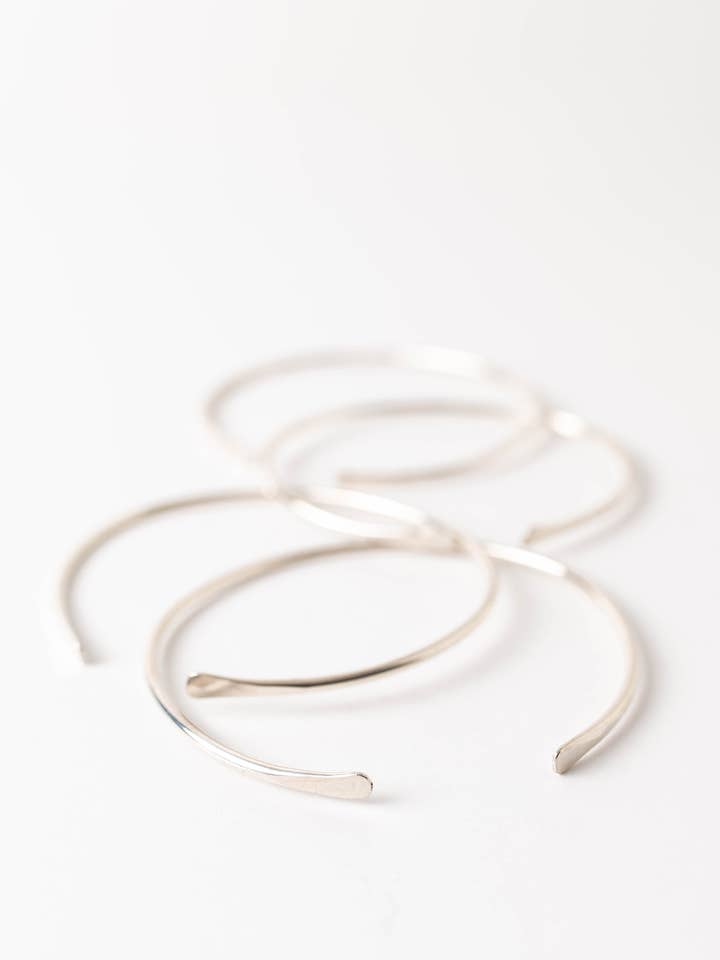 Crescent Cuff | Sterling Silver for wholesale by Clovis Jewelry