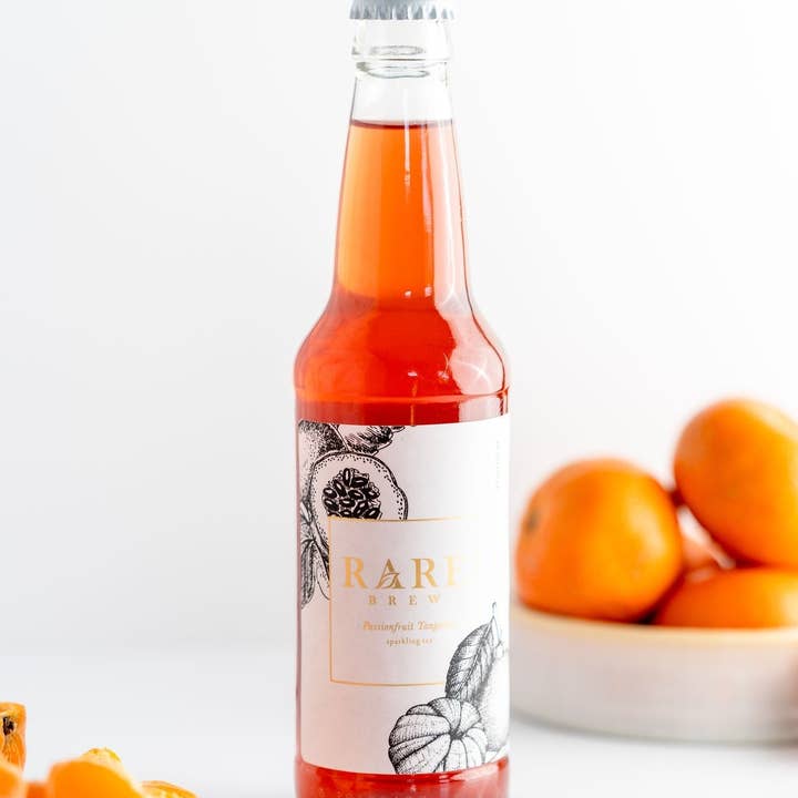 Rare Brew - Wholesale Non-Alcoholic Aperitif/Mocktail - Passionfruit Tangerine - Sparkling Tea - Wholesale Bottle