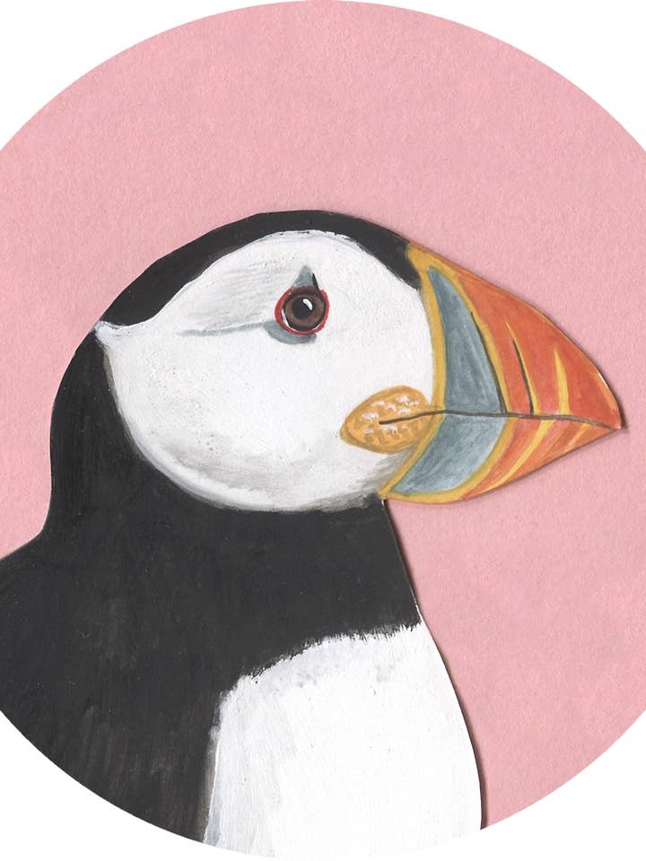 Puffin 3" Runder Aufkleber für den Großhandel von Johanna Finnegan-Topitzer