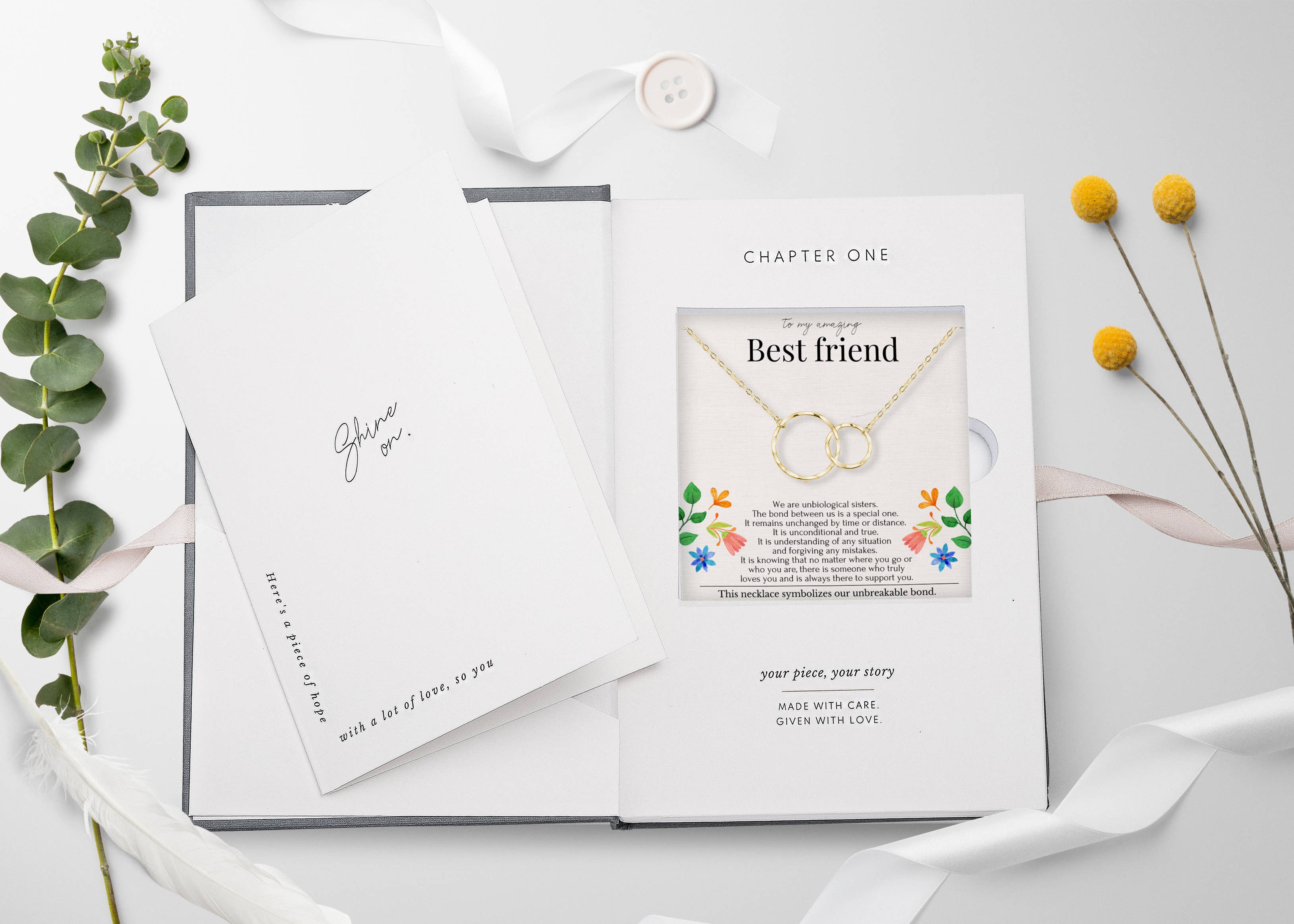 hope love shine - Venta al por mayor Collares con colgantes/abalorios - Regalo de larga distancia para hermana no biológica oro plata7