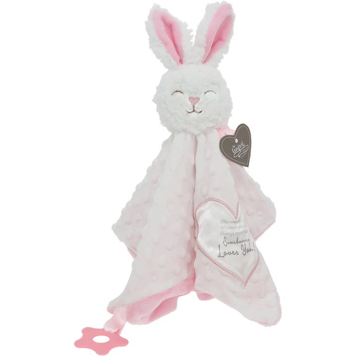Pavilion - Wholesale Stuffed/Plush Toy - Kids & Baby - Somebunny Pink Lovey - Lovey Blanket Bunny with Teether7