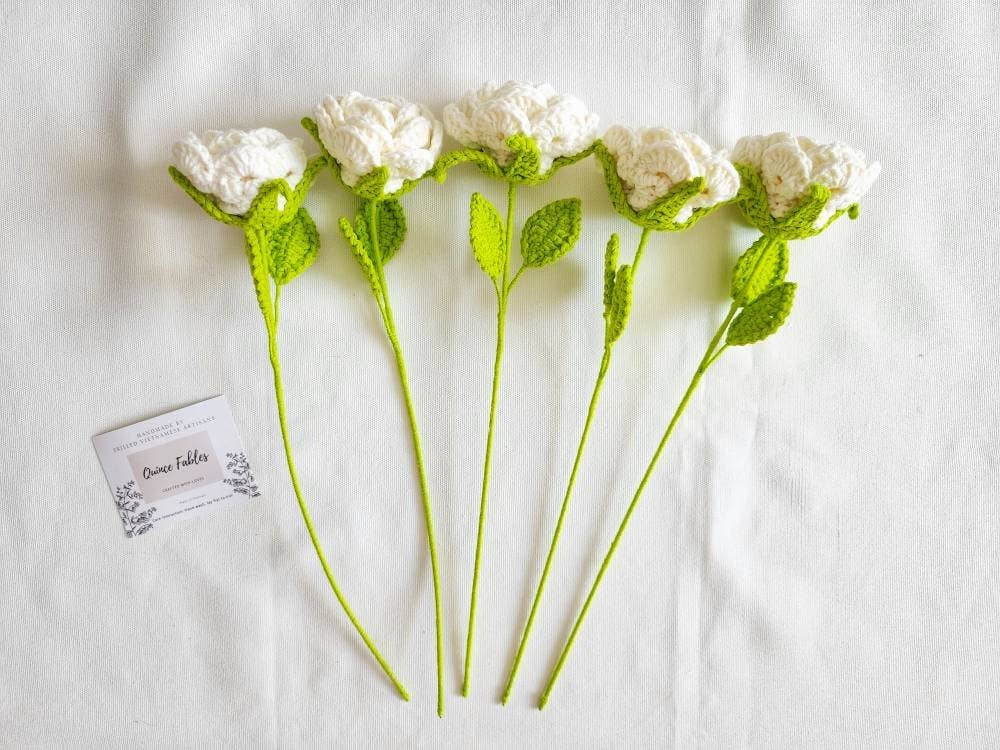 Quince Fables – Engroshandel Kunstige blomster – Hæklet David Austin rose2