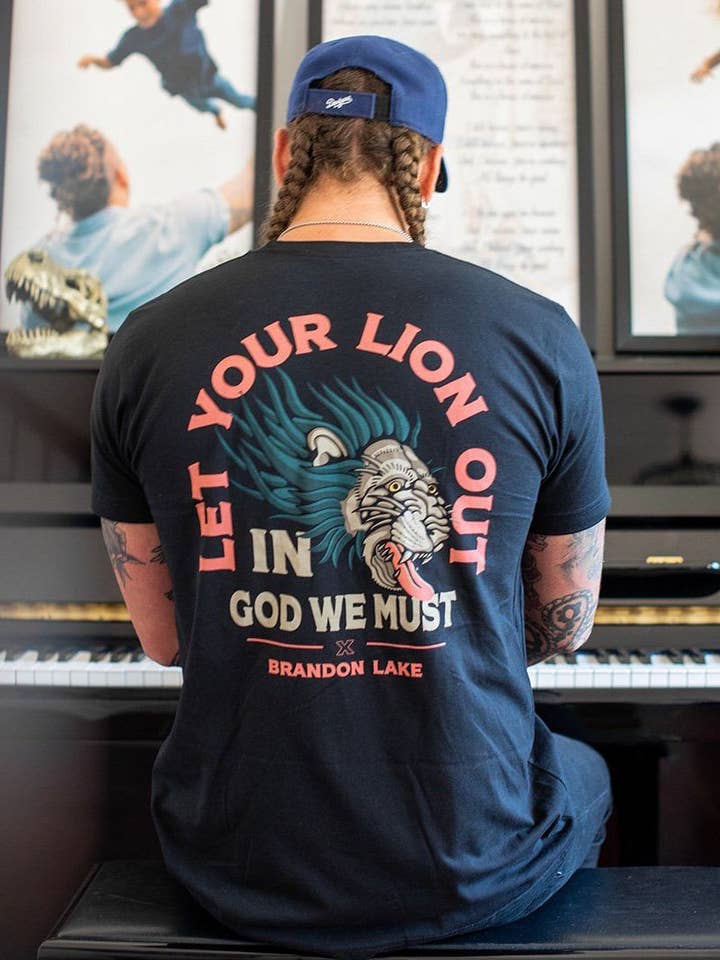 In God We Must - Wholesale Screen Printed T-Shirt - Men's - Brandon Lake "Let Your Lion Out" Tee