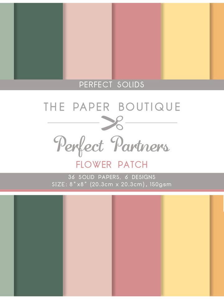 Remendo de flores The Paper Boutique Perfect Partners 8 pol x 8 em cores por atacado de Ecstasy Crafts Distributing