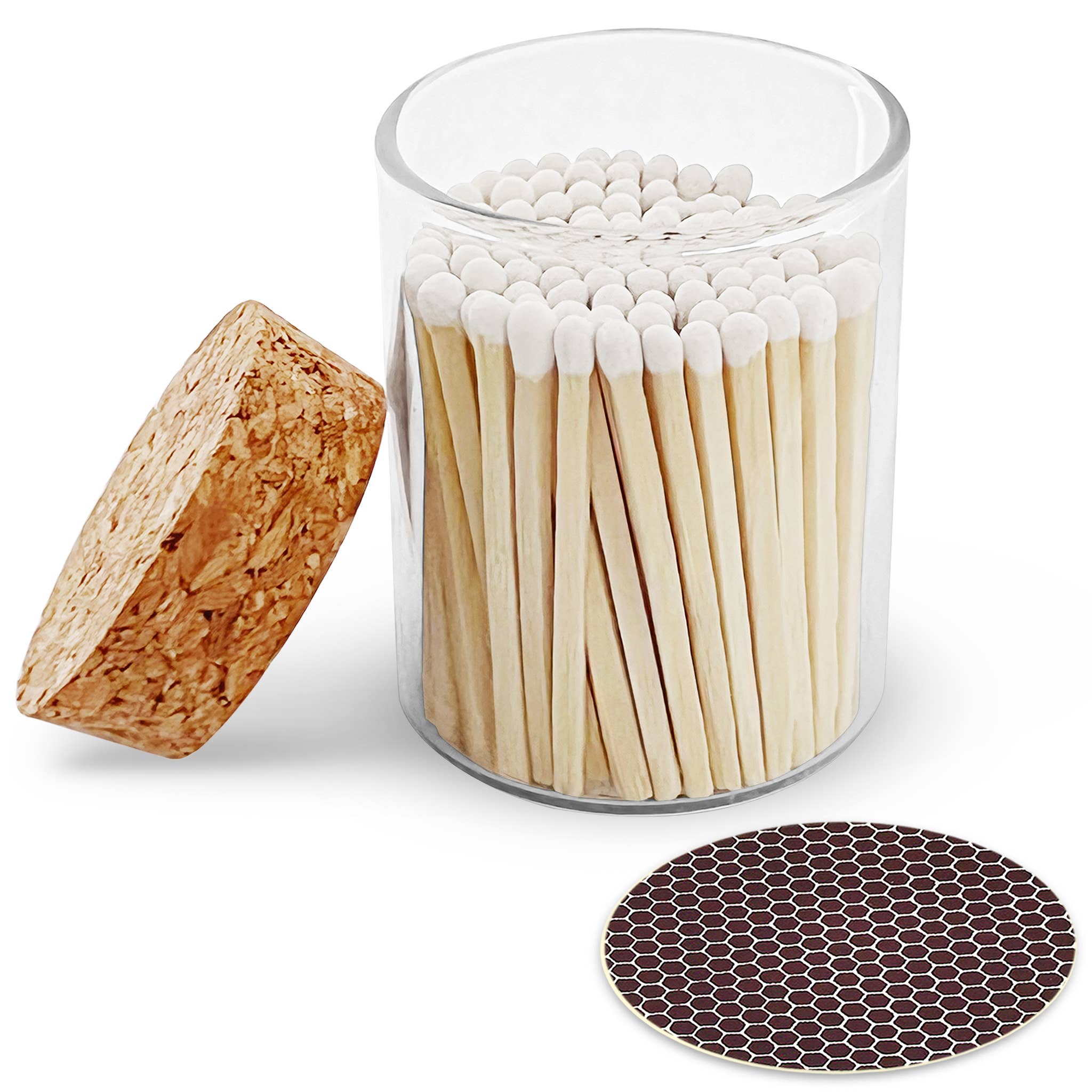 Thankful Greetings – wholesale Matches – 2" Matches in Cork Top Jar - Colors of Your Choice1