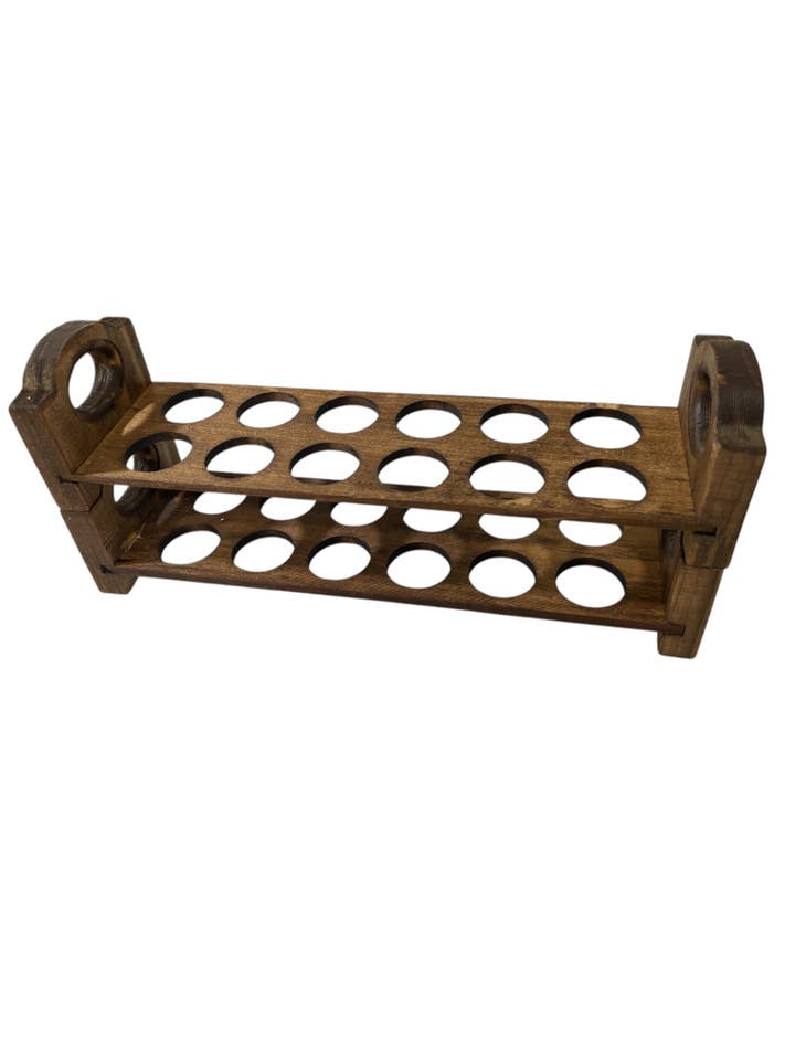 Layer Egg Tray Holder Countertop - Wooden Rack Stackable. for wholesale by Rustic Haven Decor