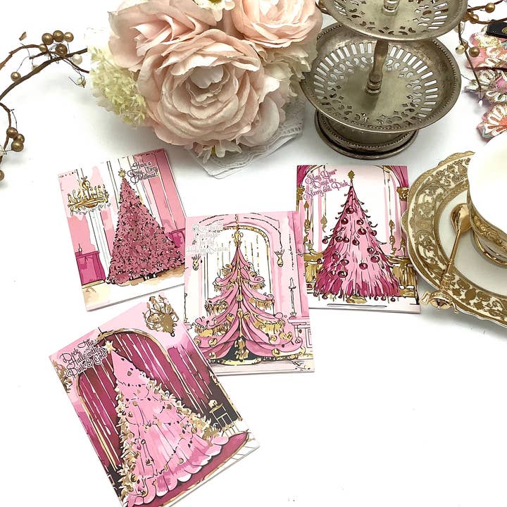 All Little Cute Things - Wholesale Tea Bags - Tea Vintage  Christmas Greeting Card with Holiday Tea Packet