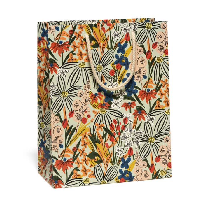 Red Cap Cards - Wholesale Gift Bag - Striped Florals gift bags