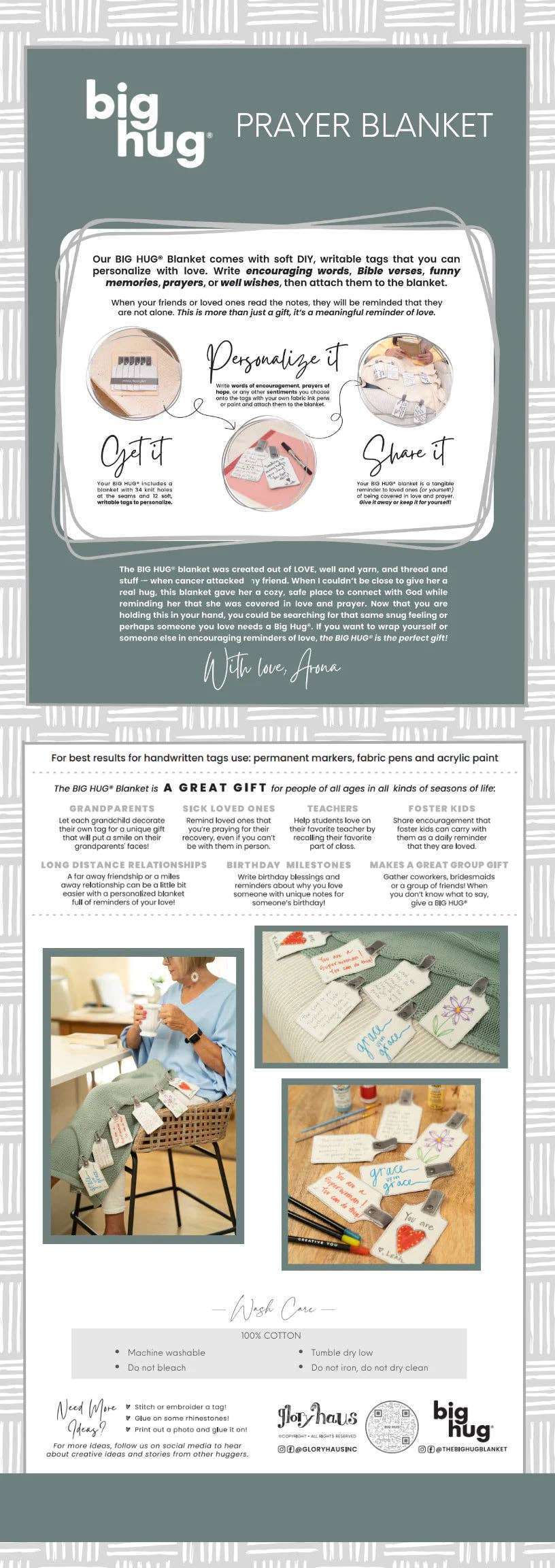 Glory Haus - Wholesale Throw Blanket - Big Hug Cream Prayer Blanket3