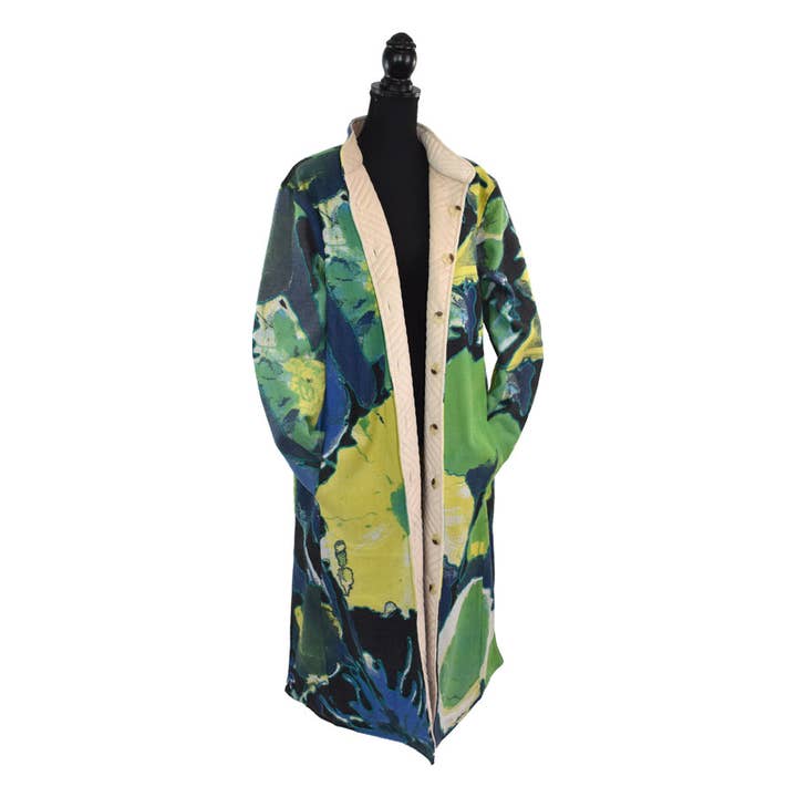 Dupatta Designs - Wholesale Trench Coat - Women's - Diana Handcrafted Floral Reversible Trench Coat