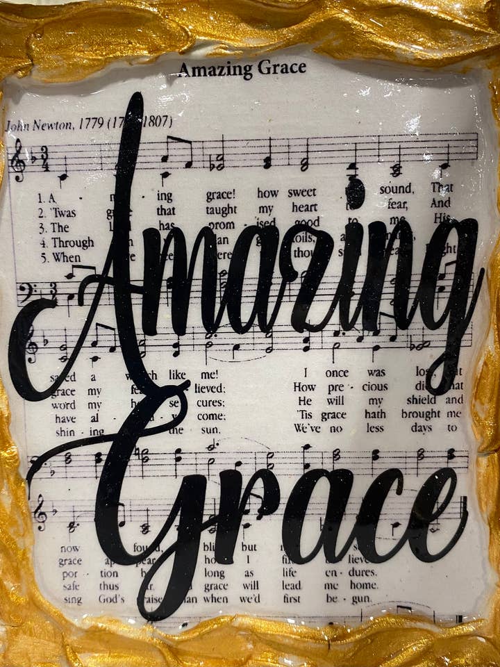 Amazing Grace Wood Block for wholesale by Loftin Design Co