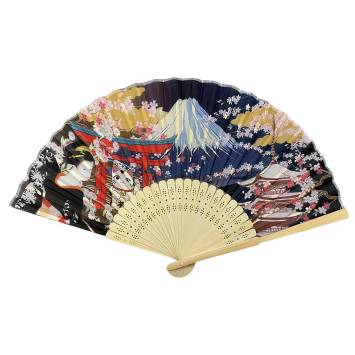 Urban Tokyo - Wholesale Handheld Folding Fan - Fujiyama Japan Paper Folding Fan (50/300)