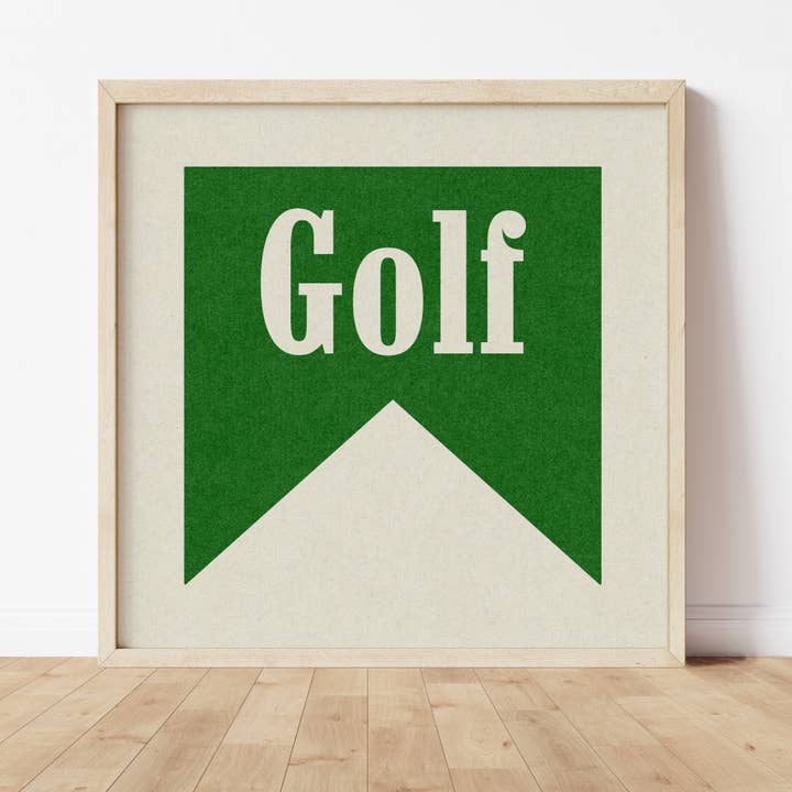 Retro Golf Poster Banner Art (FLAT) for wholesale by Tejas Country Club