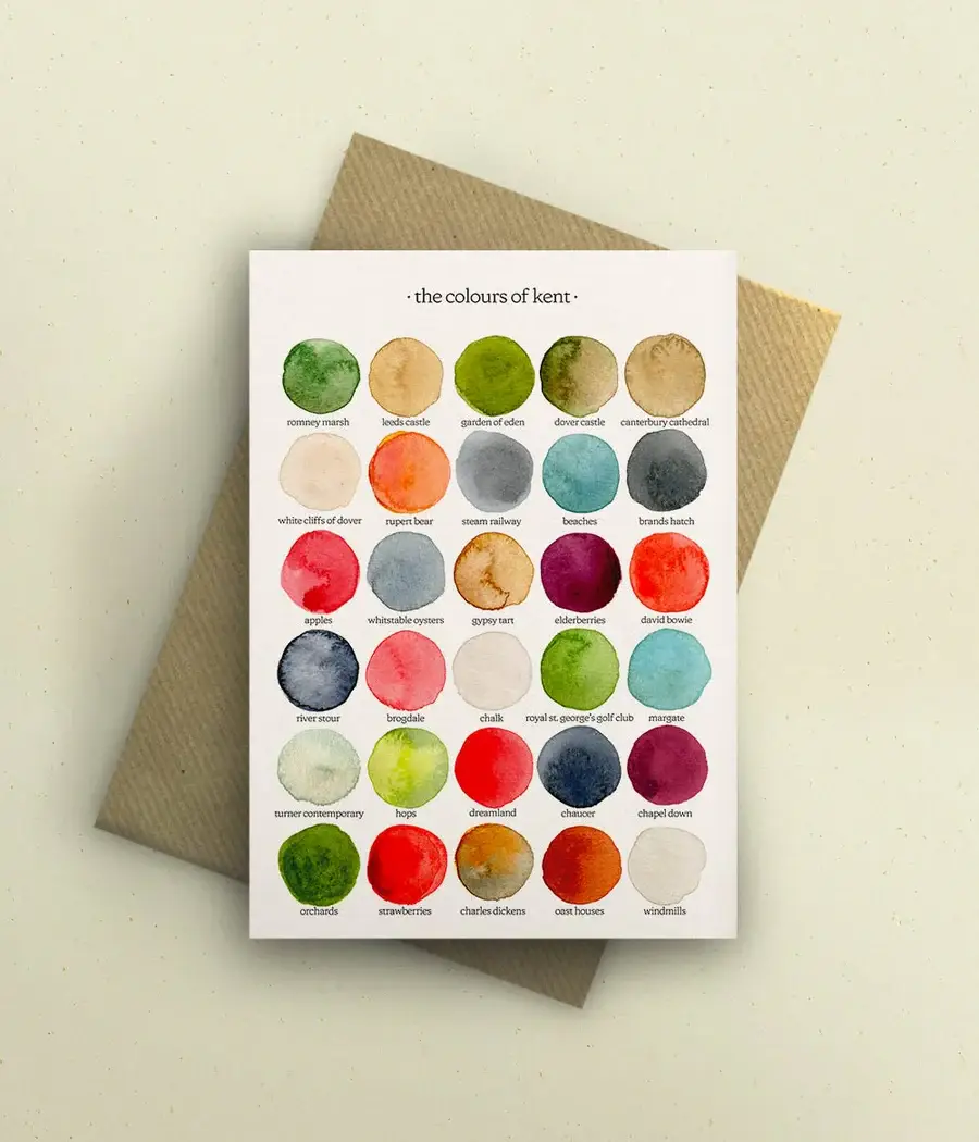 By Tilly - Wholesale Everyday Greeting Card - The Colours of Kent Greetings Card0