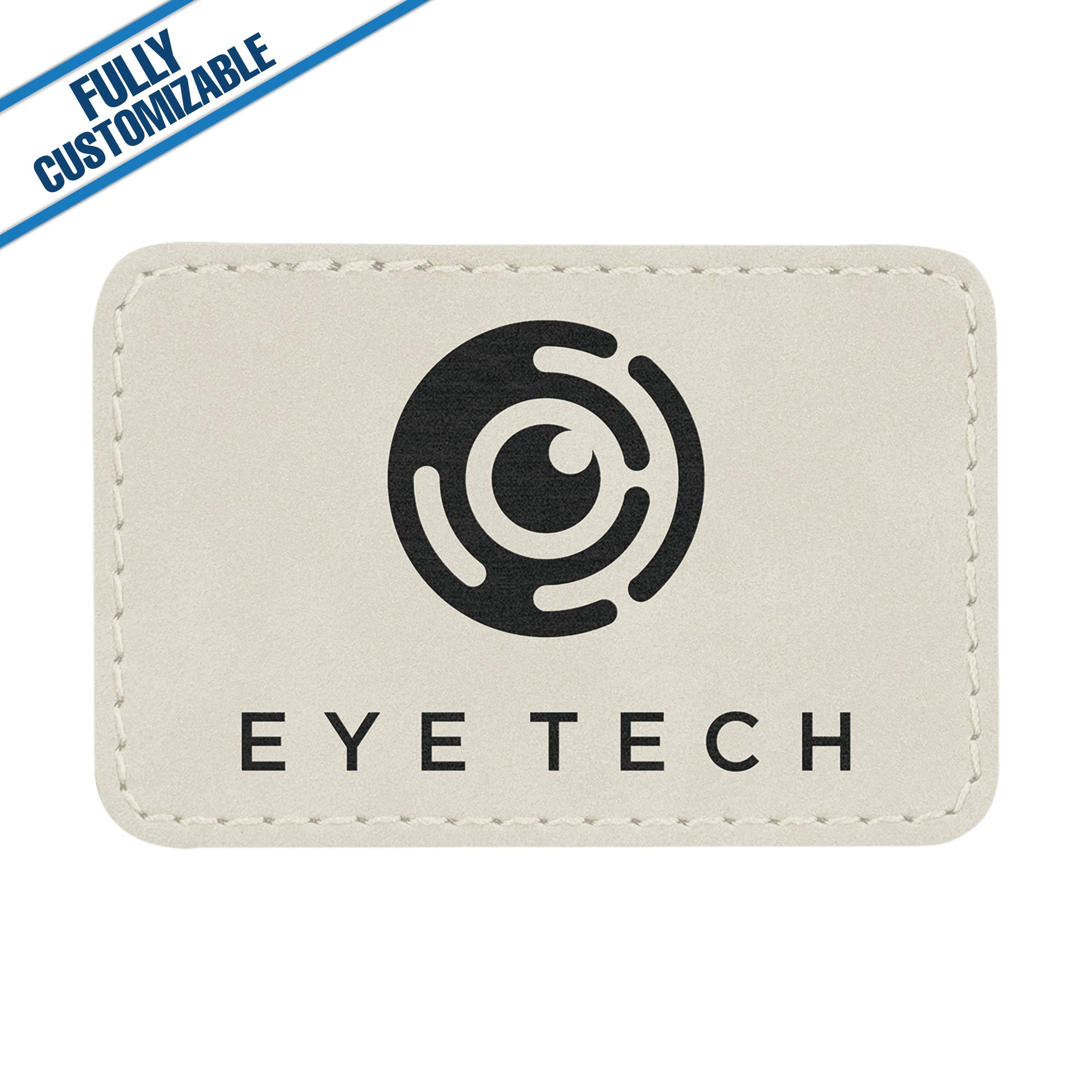 GiftWorksPlus - Wholesale Patch - Engraved Leatherette Rectangle Patch - Fully Customizable24