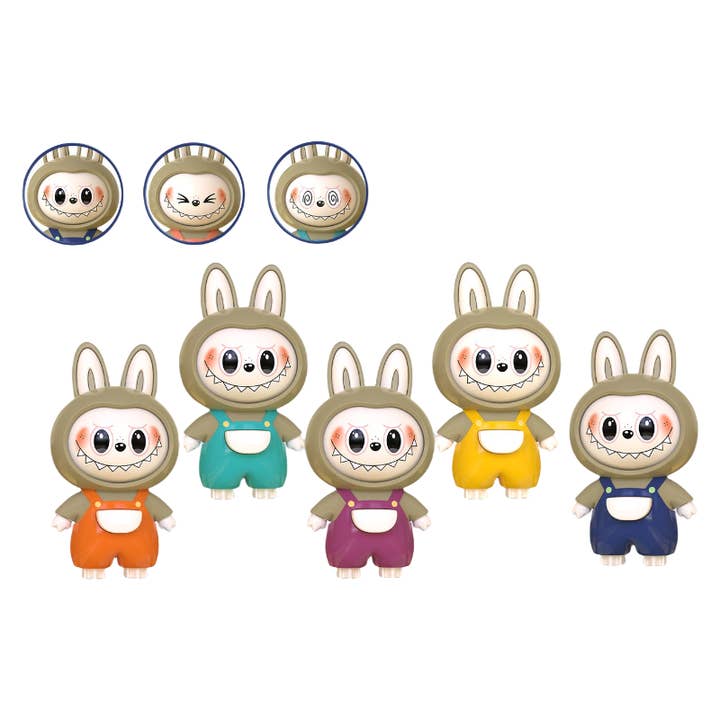 Lalabu Squeeze & Change Face Toy Cute Plastic Fidget Keychain for Stress Relief for wholesale by Auraquise