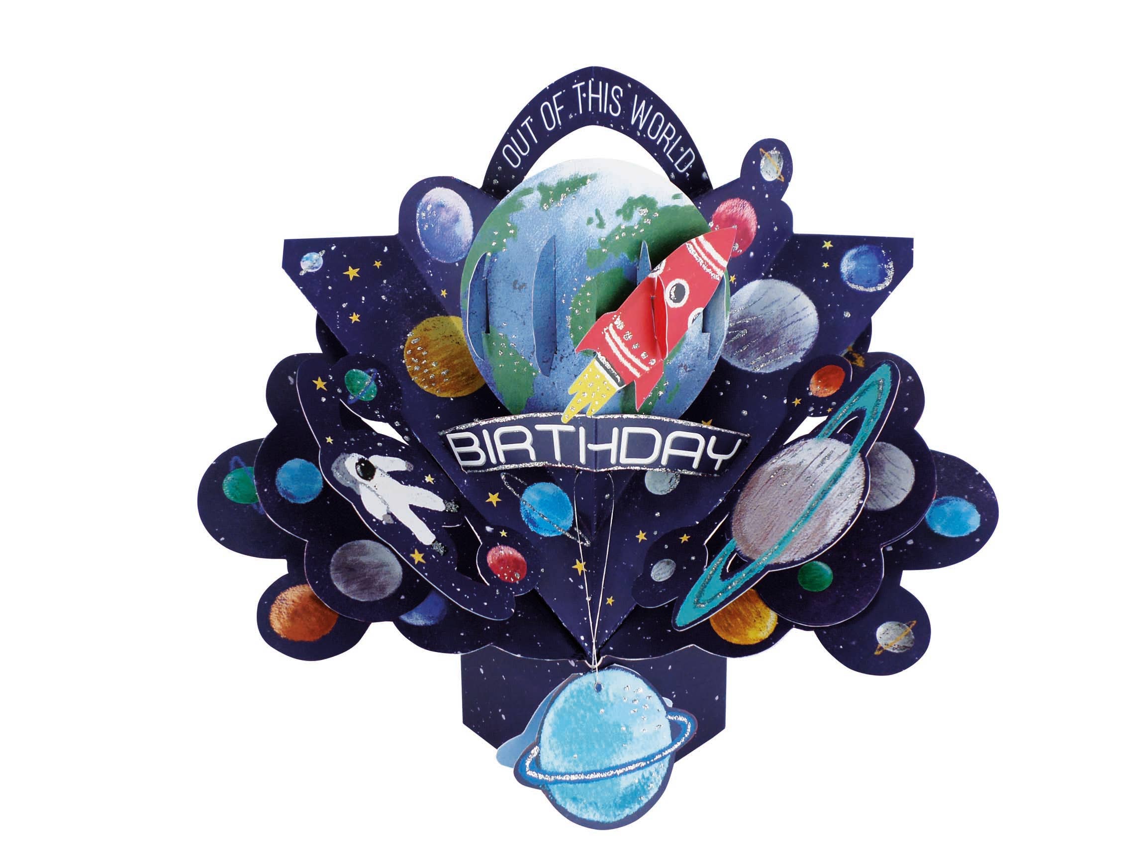 Second Nature Ltd – Großhandel Geburtstagskarten – Geburtstags-Pop-up-Karte Weltraum - Second Nature0