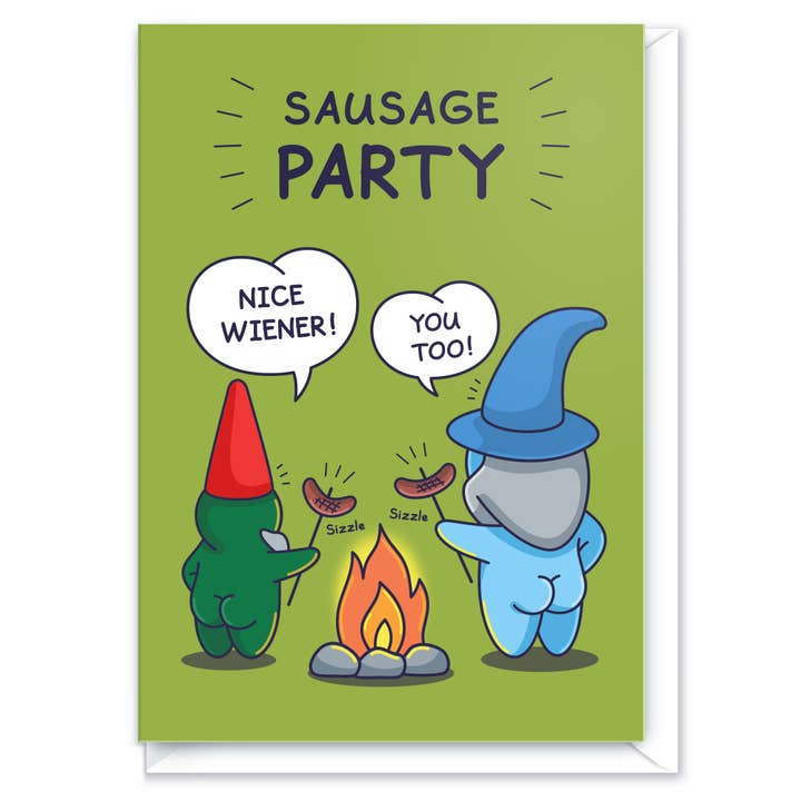 Arrthi x Cheeky Legends - Wholesale Everyday Greeting Card - Sausage Party - Funny Birthday Card for Him