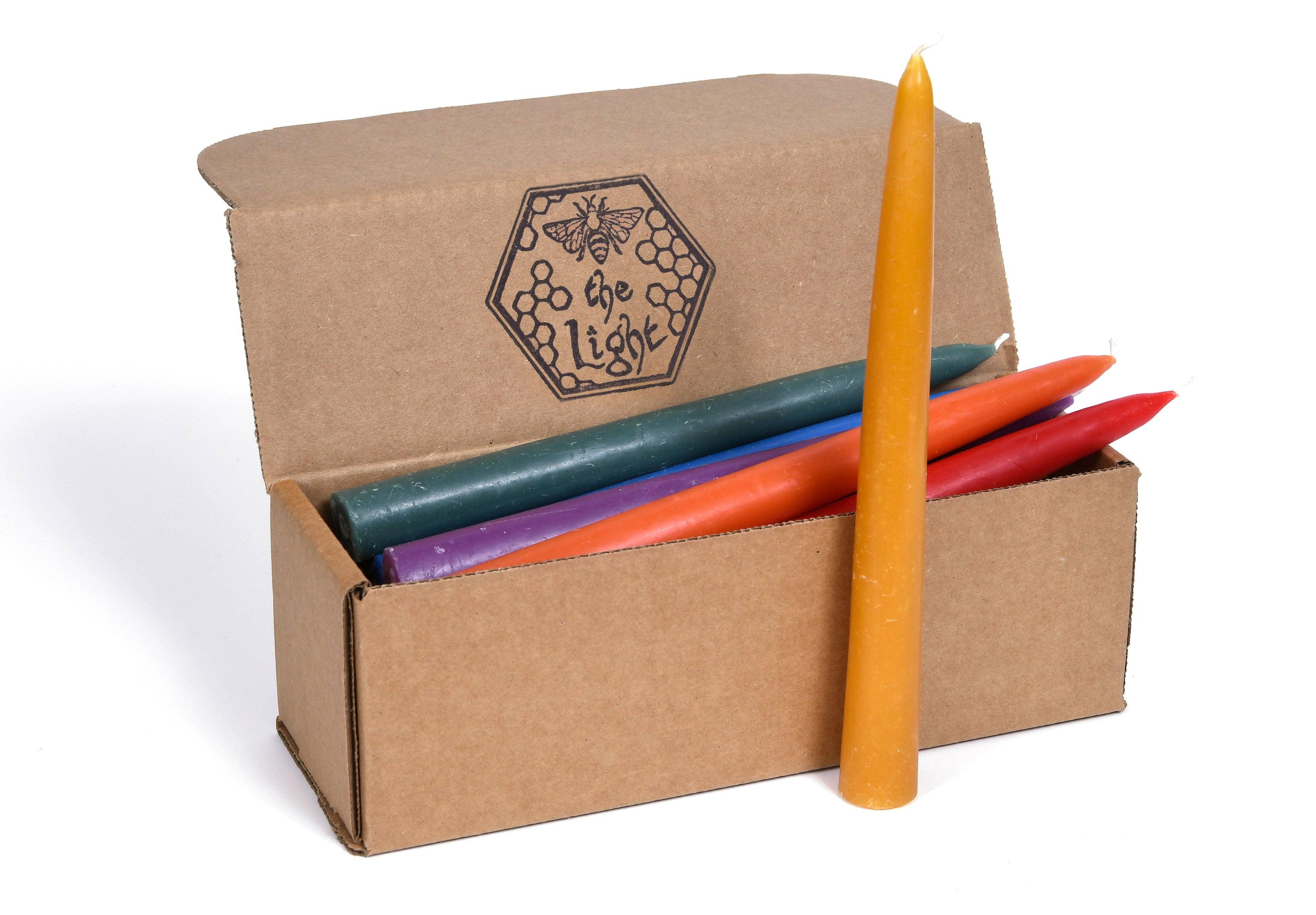 BeeTheLight - Vente Bougies/bougeoirs coniques - Bougie en cire d’abeille pure 100 % style effilé trempée 21,3 cm x 2,2 cm, à l’unité11